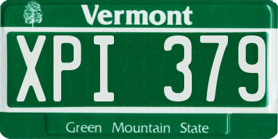 VT license plate XPI379