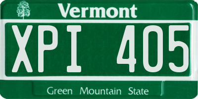 VT license plate XPI405