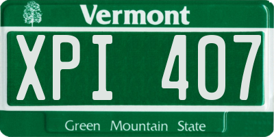 VT license plate XPI407