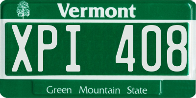 VT license plate XPI408