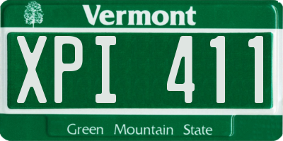 VT license plate XPI411
