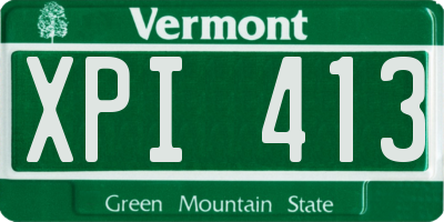 VT license plate XPI413