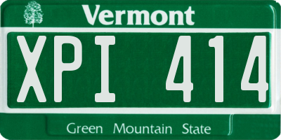 VT license plate XPI414