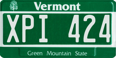 VT license plate XPI424