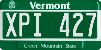 VT license plate XPI427