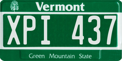 VT license plate XPI437