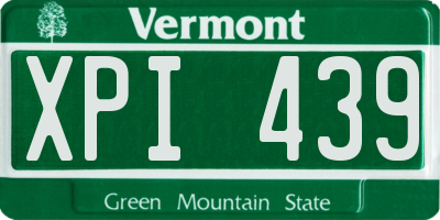 VT license plate XPI439