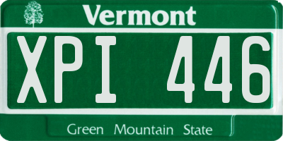 VT license plate XPI446