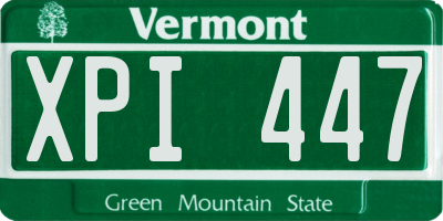 VT license plate XPI447