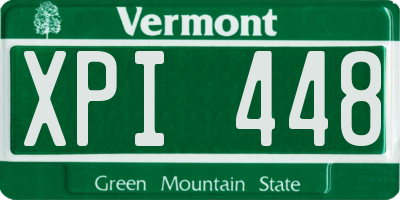 VT license plate XPI448