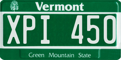 VT license plate XPI450