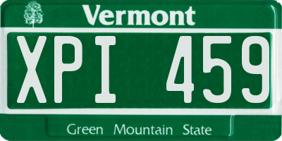 VT license plate XPI459