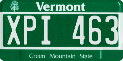 VT license plate XPI463
