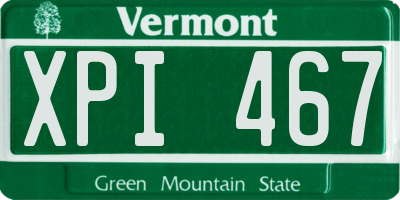 VT license plate XPI467