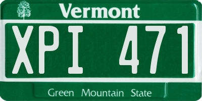 VT license plate XPI471