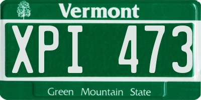 VT license plate XPI473
