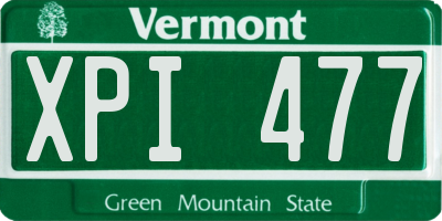 VT license plate XPI477