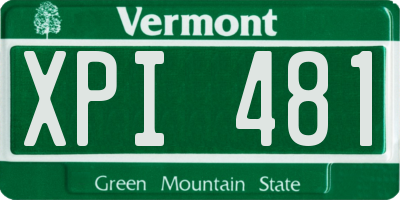 VT license plate XPI481