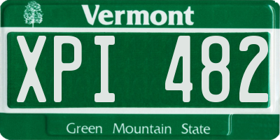 VT license plate XPI482