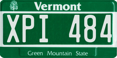 VT license plate XPI484
