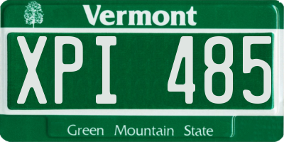 VT license plate XPI485