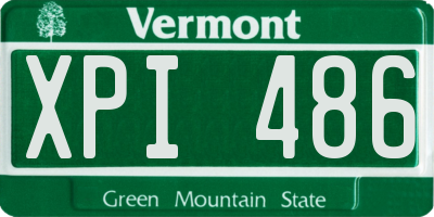 VT license plate XPI486