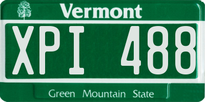 VT license plate XPI488