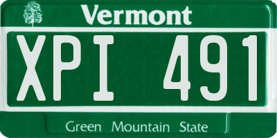 VT license plate XPI491