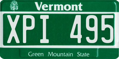 VT license plate XPI495