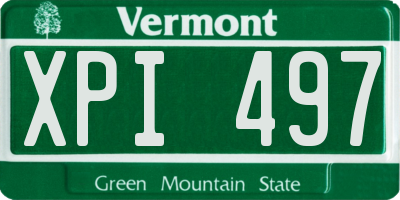 VT license plate XPI497