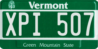 VT license plate XPI507