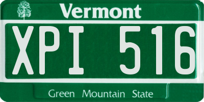 VT license plate XPI516