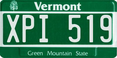 VT license plate XPI519