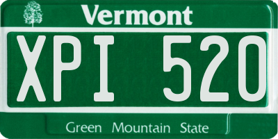 VT license plate XPI520