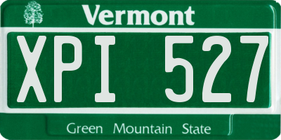 VT license plate XPI527