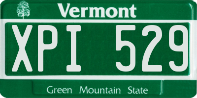 VT license plate XPI529