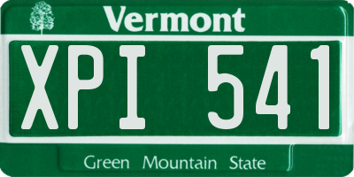 VT license plate XPI541