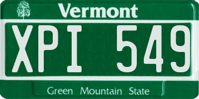 VT license plate XPI549