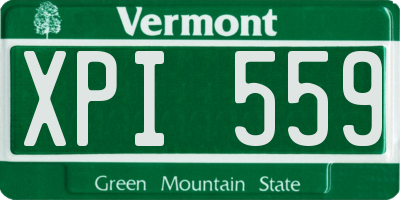 VT license plate XPI559