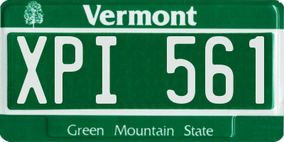 VT license plate XPI561