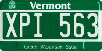 VT license plate XPI563