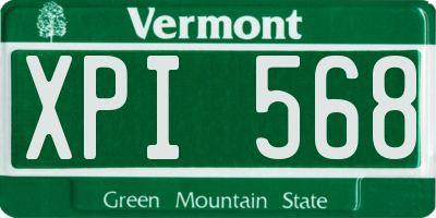 VT license plate XPI568