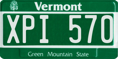 VT license plate XPI570