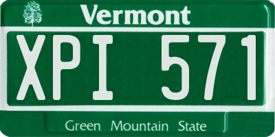 VT license plate XPI571