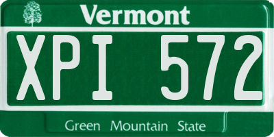 VT license plate XPI572