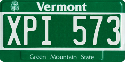 VT license plate XPI573