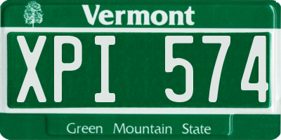 VT license plate XPI574