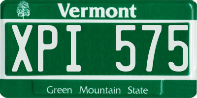VT license plate XPI575