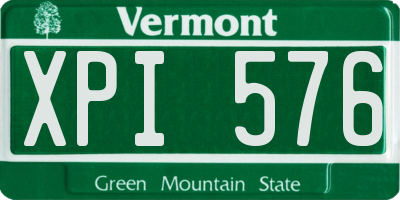VT license plate XPI576