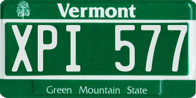 VT license plate XPI577